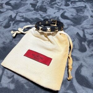 Valentino Black Studded Bracelet